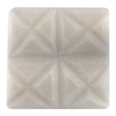 White Square Marble Stone Dresser Knobs
